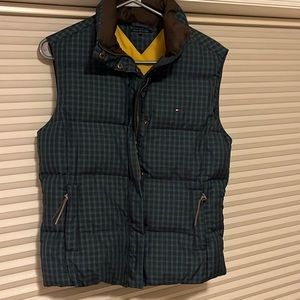 Excellent condition Tommy Hilfiger down plaid puffer vest